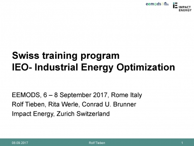 "Swiss training for Industrial Energy Optimization" (EEMODS'17/ppp)