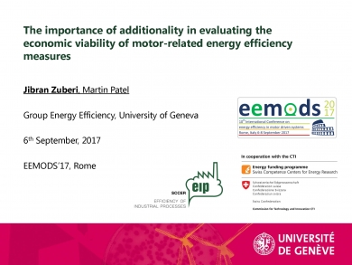 "The importance of additionality in evaluating the economic viability of motor-related efficiency measures"  (EEMODS'17/ppp)