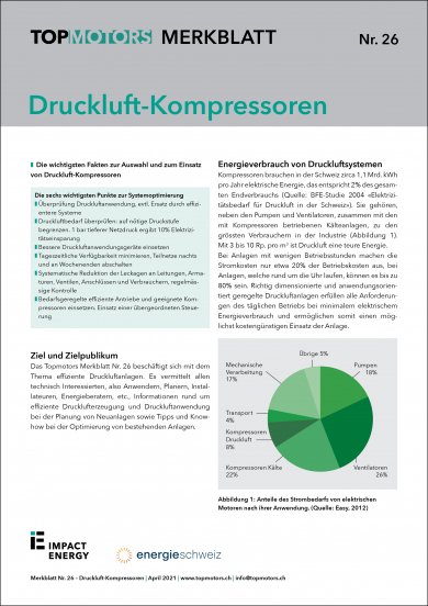 Merkblatt Nr. 26: Druckluft-Kompressoren