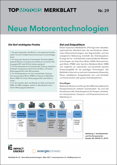 Merkblatt Nr. 29: Neue Motorentechnologien